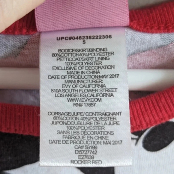 Little Girls Self Tie Ribbon Belt Minnie Mouse Dress Sz 5 Full Skirt Red VGUC - Picture 7 of 7